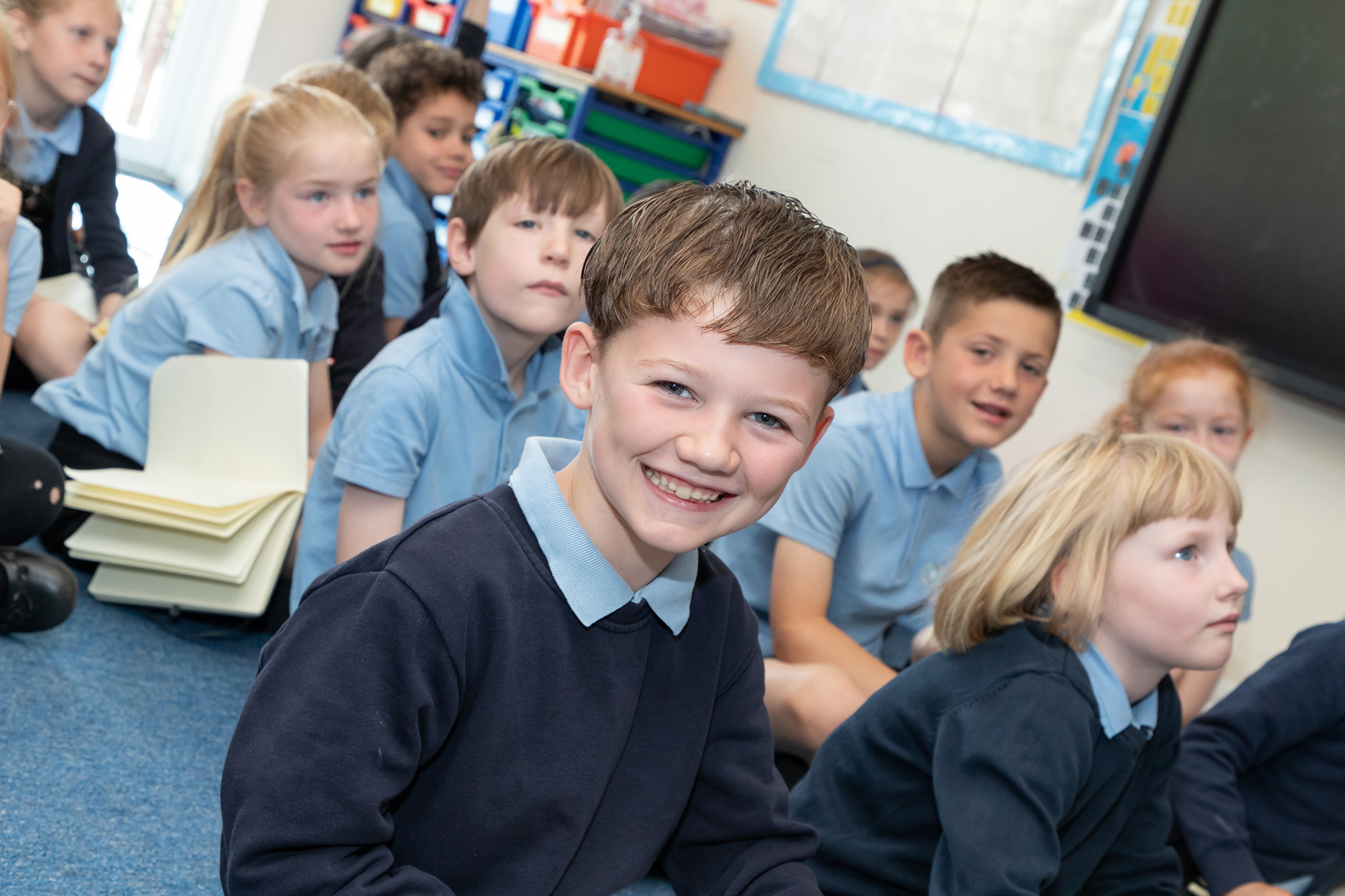 children learning in a classroom