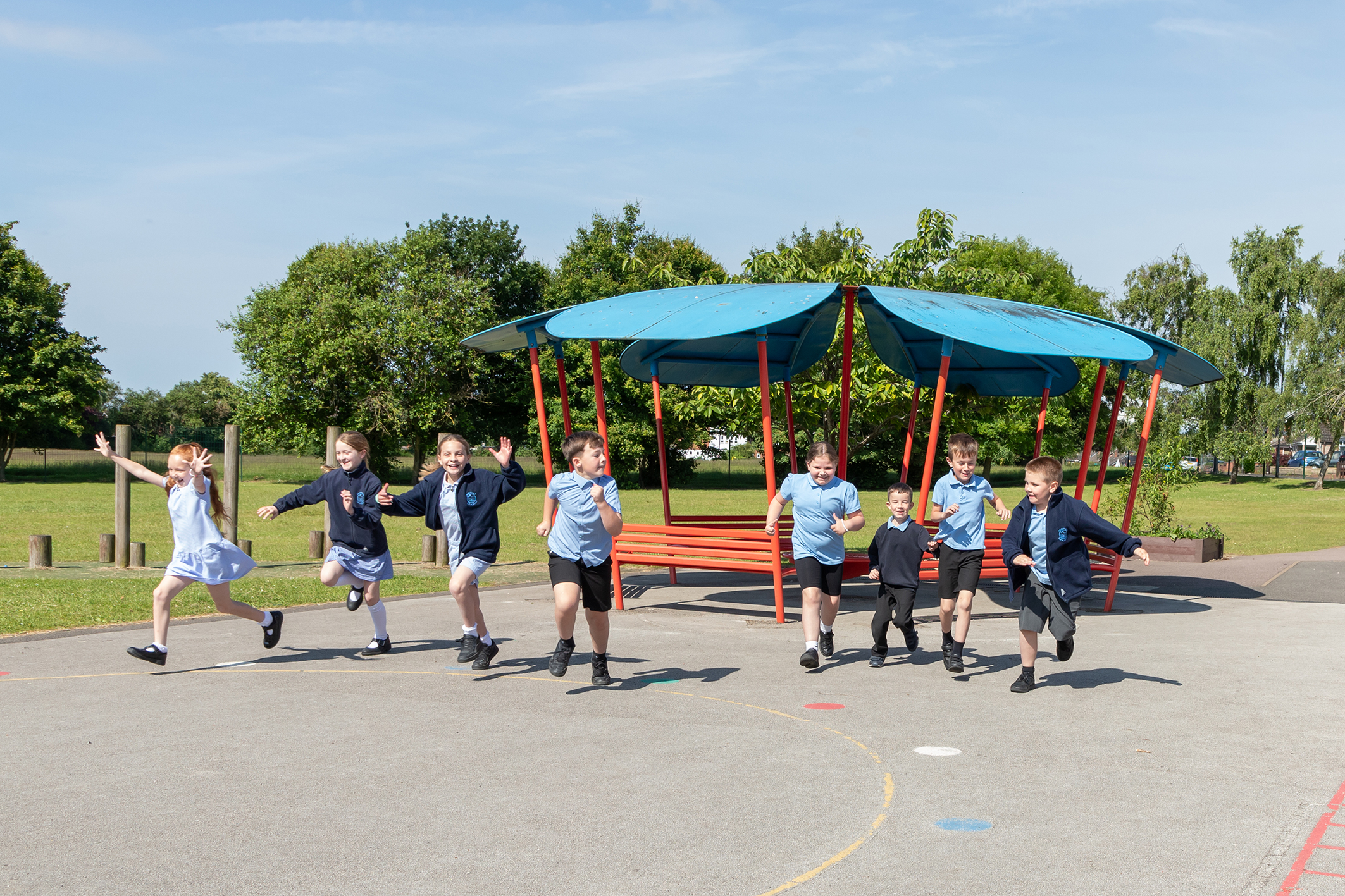 children running