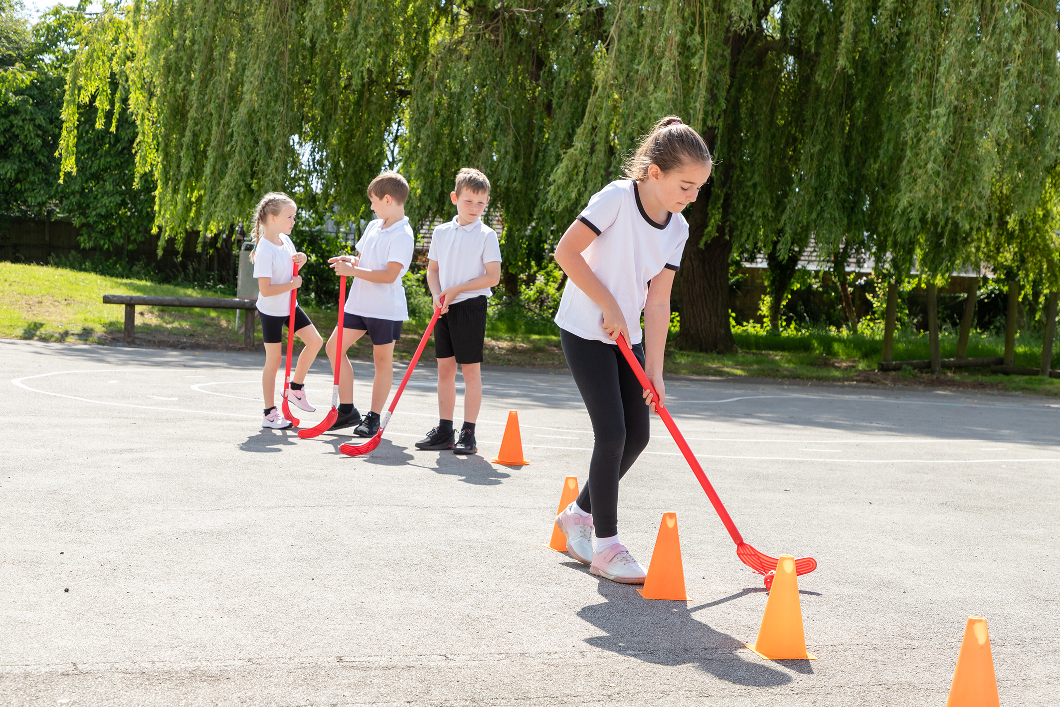 children in a PE lesson at Fairfield