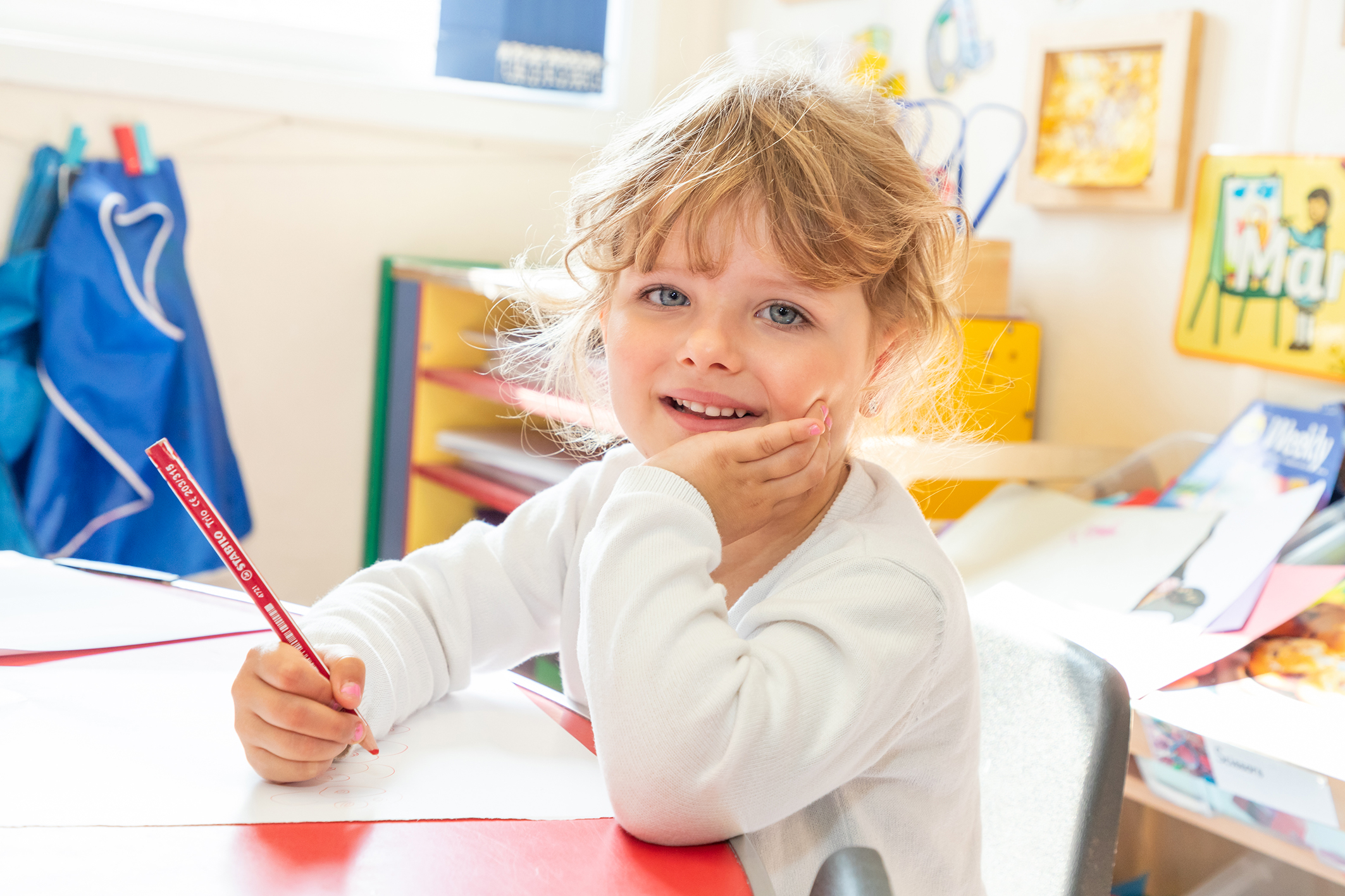 preschool girl drawing